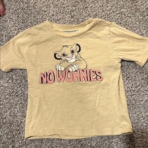 Disney Kids Tan Simba 'No Worries' Tee